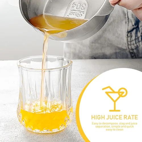 Vista 3 de GALPADA Stainless Steel Manual Lemon Squeezer Citrus Juicer Hand Press Fruit Juice Extractor 304 Food-grade Portable Tool for Kitchen and Travel Use