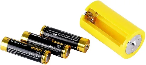 Vista 7 de Acxico 8 piezas AA a tamaño D adaptadores de batería convertidor cajas plástico paralelo amarillo