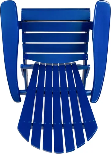Vista 6 de Christopher Knight Home Hanlee Silla Adirondack plegable para exteriores, madera de acacia, azul marino