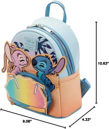Vista 2 de Loungefly Disney Lilo and Stitch Snow Cone Date Night - Bolso de hombro con doble correa para mujer, Multi, Wdbk2386