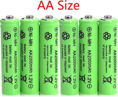 Vista 5 de 12 pilas AA 2000mAh recargables de alta capacidad precargadas 1.2V batería solar Ni-MH 2A de larga duración
