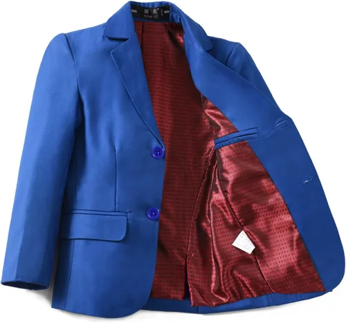 Vista 4 de YuanLu Conjunto formal de 3 piezas para niños, chaleco y pantalones para fiesta