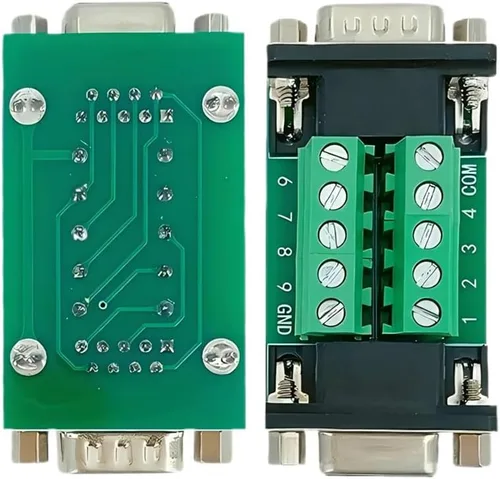 Vista 3 de 2PCS RS232 DB9 conector hembra y macho en una placa de ruptura