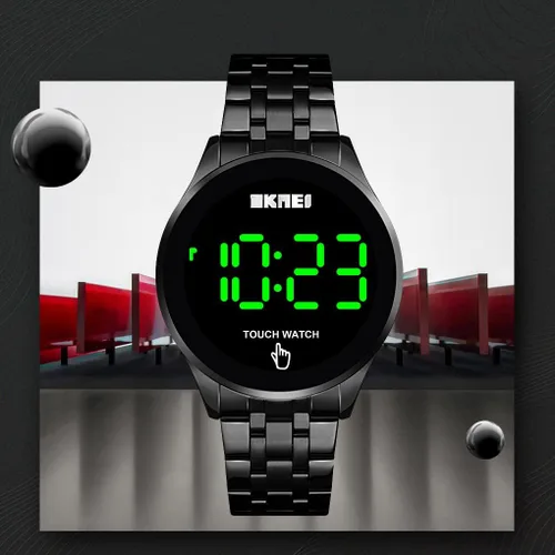 Vista 8 de Reloj digital de moda para hombre con luz de fondo resistente al agua