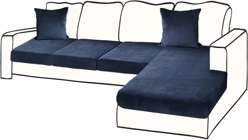 Vista 27 de BT.WA Funda de Cojín de Sofá de Terciopelo 1 Pieza Funda de Cojín de Asiento Elástica Funda de Sillón Fundas Separadas de Sofá Seccional Protector