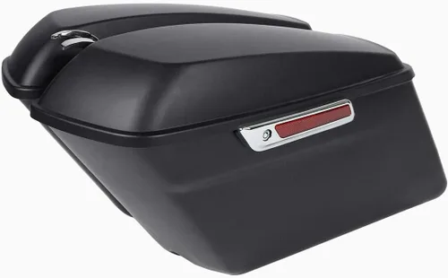 Vista 6 de Green-L Alforjas duras de color negro mate para Harley Touring Road King Street Glide Electra Ultra 2014-2024 Mate negro