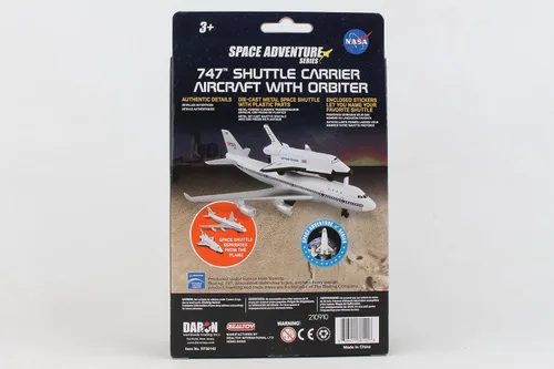 Vista 3 de Daron Space Mission - Juego de juguetes Boeing 747 y transbordador espacial, auténticas representaciones de naves espaciales, juegos empaquetados