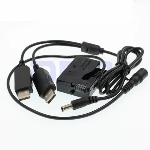 Vista 2 de ACK-E8 Dual USB Power Adpater para EOS Rebel T2i T3i T4i T5i Canon EOS 550D 600D 650D 700D Kiss X4 X5 X6