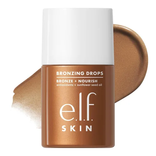 Vista 12 de e.l.f. SKIN - Gotas bronceadoras, bronceador líquido para rostro y piel, crea un brillo bañado por el sol, infundido con vitamina E, vegano y libre
