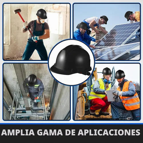 Vista 5 de Leumoi 10 piezas de casco de suspensión, casco duro de construcción para seguridad, estilo gorra de trinquete con correas de corona autoajustables