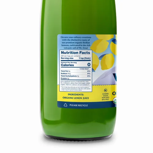 Vista 3 de Volcano Bursts - Jugo de limón italiano orgánico, 33.8 oz (1 litro)