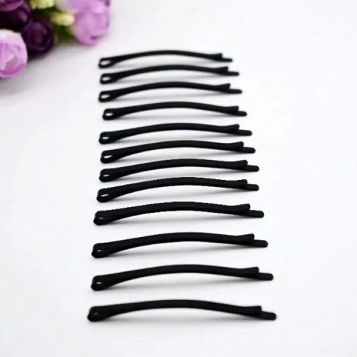 Vista 3 de 100 pinzas negras para el pelo, accesorios de herramientas de peinado, unisex (grueso)