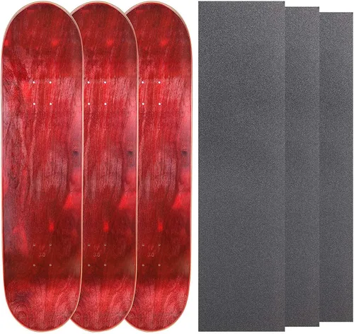 Vista 31 de Cal 7 Tablas de patineta de arce en blanco con cinta de agarre (paquete de 3, combinaciones)