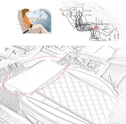 Vista 5 de WZFANJIJ Car Seat Cushion,Car Leg Support Pillow,Long-Distance Driving Artifact, Leg Rest Extended Cushion,for Most Cars (Universal Size) Travel