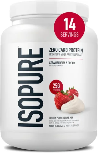 Vista 22 de Isopure Proteína aislada de suero de carbohidratos en polvo, crema