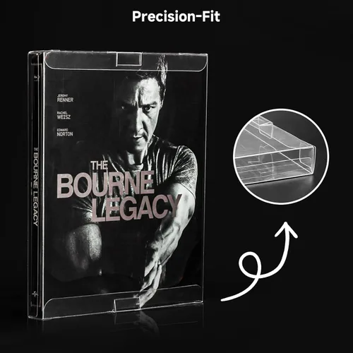 Vista 5 de Paquete de 15 fundas protectoras Steelbook - Fundas protectoras transparentes para 4K UHD, Blu-Ray, fundas de video de flecha, Criterion, PS3, PS4