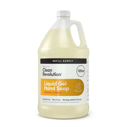 Vista 43 de Clean Revolution Jabón de manos en gel líquido, líquido sedoso rico, espuma rápida, enjuague rápido, contiene aceites esenciales reales