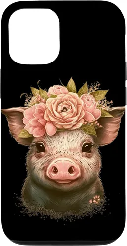 Vista 28 de Pig with Leopard Headband Flower Cute Pig Lover Case for iPhone 17
