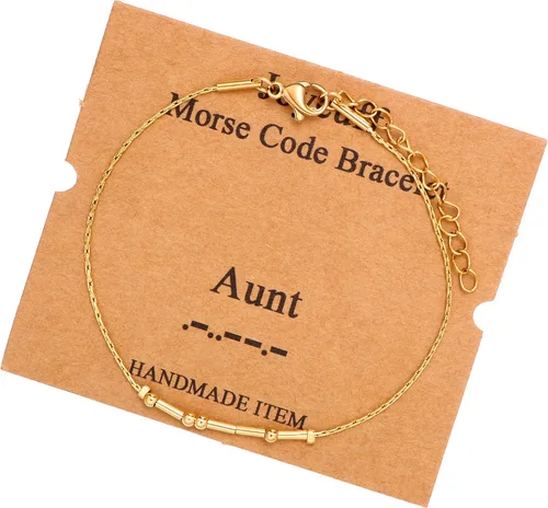 Vista 191 de JoycuFF Pulseras inspiradoras de código morse para mujeres, cuentas de plata, joyería con mantra de motivación, regalos para ella