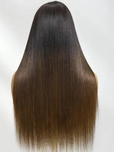 Vista 6 de UNICE Yaki - Pelucas de cabello humano lacio con encaje frontal 13x4, con cordón, Pre-Todo, sin pegamento, peluca de cabello humano frontal