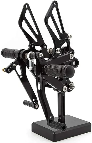 Vista 5 de FXCNC Juego de estriberas ajustables CNC Billet para motocicleta, reposapiés trasero compatible con Ninja ZX6R ZX-6R ZX636 1999-2002, Ninja ZX9R