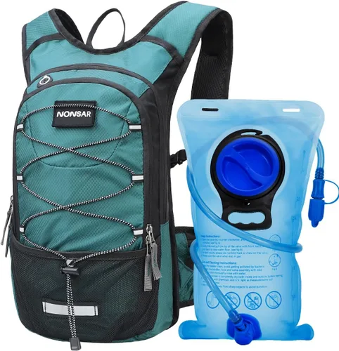 Vista 15 de NONSAR Mochila de hidratación, mochila de senderismo con vejiga de agua de 3 L, paquete de hidratación de aislamiento ligero, mochila de agua
