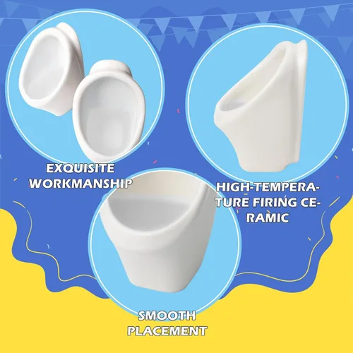 Vista 3 de Extguds Vasos de Chupito Divertidos con Forma de Orinal: Regalos Novedosos y Divertidos de Elefante Blanco para Intercambio de Fiesta Yankee