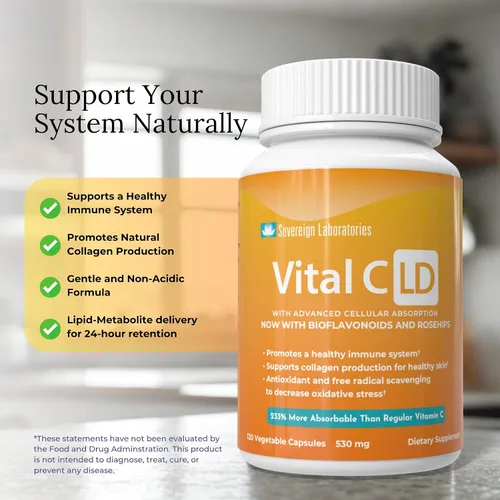 Vista 6 de Vital C-LD - Vitamina C liposomal mejorada - Cápsulas de 530 mg - 120