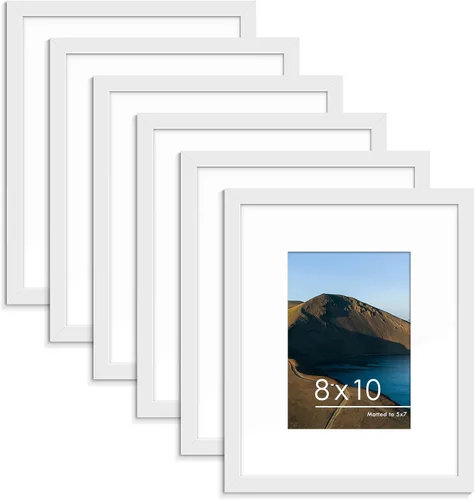 Vista 58 de PEALSN - Juego de 6 portarretratos de 5 x 7 pulgadas para fotos de 4 x 6 pulgadas con paspartú/5 x 7 pulgadas sin paspartú, para montaje en Negro
