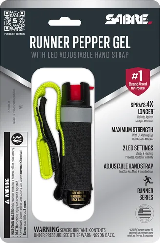 Vista 10 de SABRE Runner Pepper Gel Spray para correr, caminar y seguridad personal