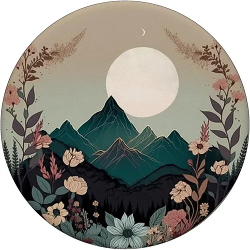 Vista 3 de Corona floral boho chic bosque naturaleza montaña lindo pastel PopSockets adhesivo PopGrip