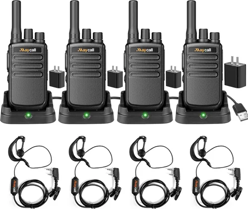 Vista 14 de Walkie Talkies MC-180 - Paquete de 2 unidades para adultos de largo alcance recargable de 2550 mAh, radios portátiles FRS bidireccionales, radios
