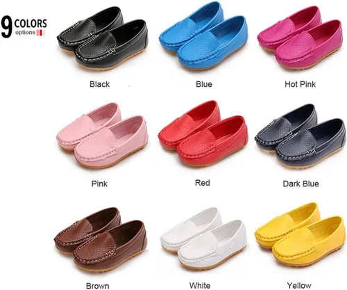 Vista 2 de Lonsoen - Mocasines de meter para niños y niñas, suaves y de vestir