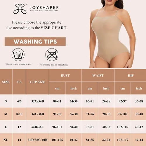 Vista 6 de JOYSHAPER Body sexy sin tirantes para mujer, con hombros descubiertos, sin costuras, camiseta sin mangas, leotardo de una pieza