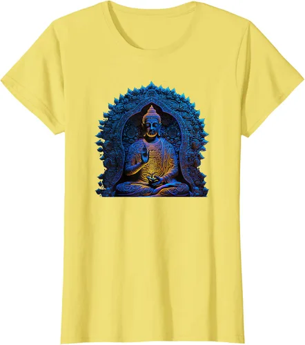 Vista 76 de Estatua de Buda Yoga Budismo Zen Buddhism Meditation T-Shirt Negro