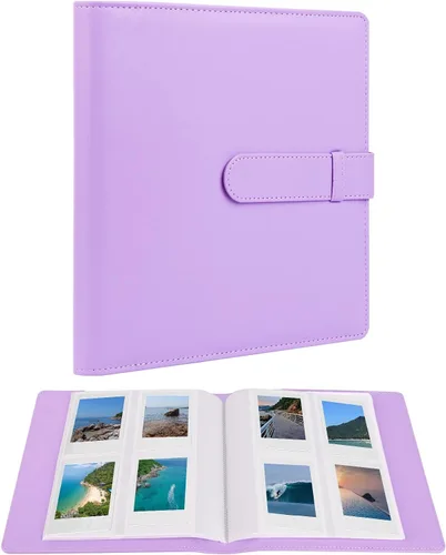 Vista 13 de Ruibytree Mini álbum de fotos de 256 bolsillos, se adapta a cámara instantánea Fujifilm Instax Mini 12 11 9 40 90 8 7 Evo LiPlay, cubierta de cuero