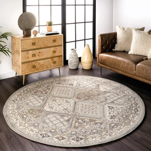 Vista 13 de nuLOOM Alfombra de Área Becca Tradicional con Diseño de Azulejos 2x3, Beige, Diseño Transicional Desvanecido, Resistente a las Manchas, Para