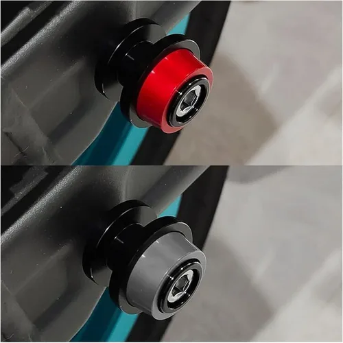 Vista 6 de Tornillo de soporte de aluminio CNC de 0.315 in para motocicleta Swingarm Slider Carretes para Suzuki TU250X 2009-2017 2016 2015 2014 2013 2012 Negro
