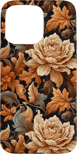 Vista 31 de Warm Colors of Autumn Stylish Design - Fall Flowers Pattern Case for iPhone 16