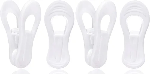 Vista 8 de TOFIIGREM Clips de colgador negros 30 PIEZAS, clips de perchas de plástico perfectos para perchas de terciopelo de plástico, pines para ropa