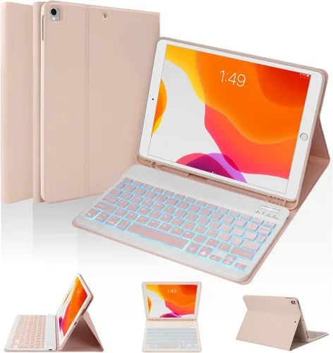 Vista 9 de SOPPY Funda con teclado para iPad mini 7 A17 Pro 2024/iPad Mini 6 generación con teclado 2021 8.3 pulgadas, cubierta de teclado desmontable