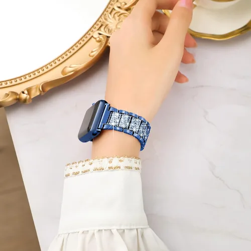Vista 6 de YGTIECS Compatible con correas de Apple Watch para mujeres de 1.496 pulgadas, 1.575 pulgadas, 1.614 pulgadas, 1.654 pulgadas, 1.732 pulgadas, 1.772
