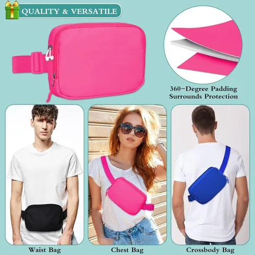 Vista 4 de LLYWCM Fanny Packs for Women Men - Belt Bag - Fanny Pack Crossbody Bags for Women - Running Fanny Pack with Adjustable Strap, Cross Body Fanny Pack