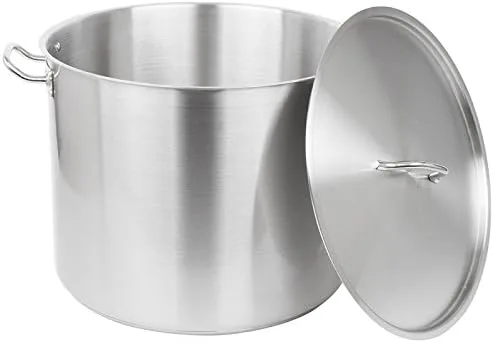 Vista 4 de Royal Industries Olla clásica con tapa, 60 cuartos de galón, 17.7" x 14.2" HT, acero inoxidable, grado comercial - Certificado NSF