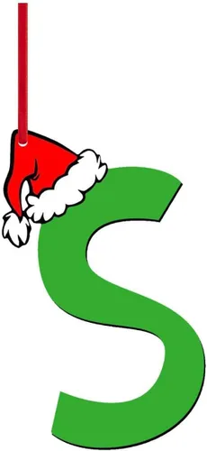 Vista 32 de Decoraciones de Navidad - Letras de adorno de la A a la Z para el árbol, adornos colgantes del alfabeto de Navidad de bricolaje (A)
