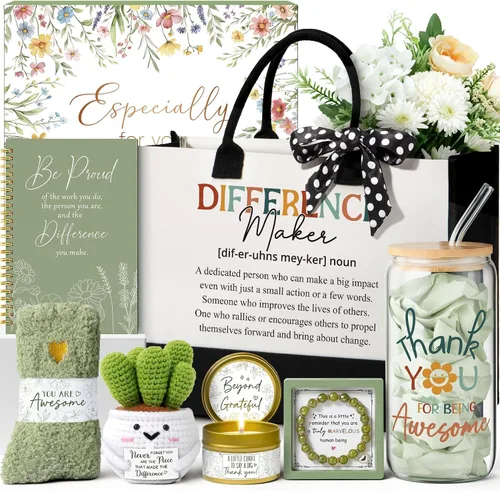 Vista 13 de Regalos de cumpleaños de Navidad para mujeres, cestas de regalo de cuidado