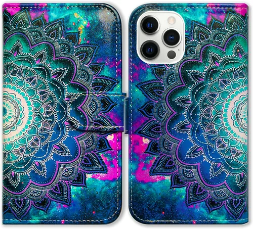Vista 19 de Bcov Funda para iPhone 13 Pro Max, diseño de pájaro negro y verde con tapa para teléfono, con ranura para tarjetas, soporte para iPhone 13 Pro Max