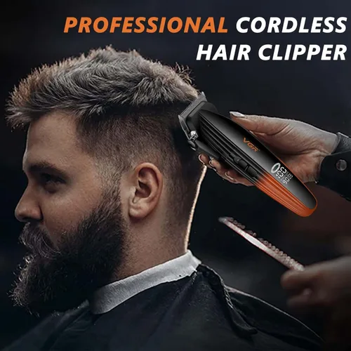 Vista 8 de VGR 889C - Cortadora de pelo profesional para hombres, 9000 rpm, inalámbrica, con cuchillas de cerámica y MIM, 6 peines guía magnéticos, pantalla