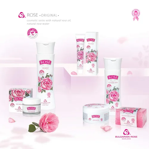 Vista 2 de Loción corporal de rosa búlgara con aceite de rosa natural para hidratar y rejuvenecer la piel, loción corporal diaria hidratante para una piel