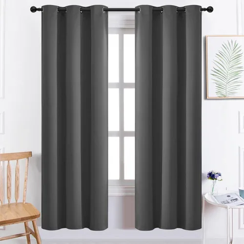 Vista 146 de Yakamok Cortinas opacas para dormitorio, aislamiento térmico, cortinas de oscurecimiento de habitación para sala de estar, juego de 2 paneles